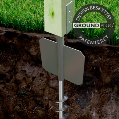 GroundPlug® Twister™ Stolpebeslag.